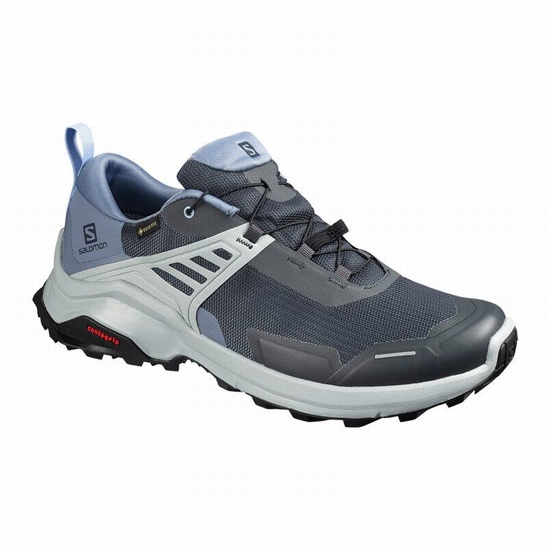 Salomon X RAISE GORE-TEX Zapatillas Trekking Hombre - Gris / Azules - Colombia (08574-CBPU)